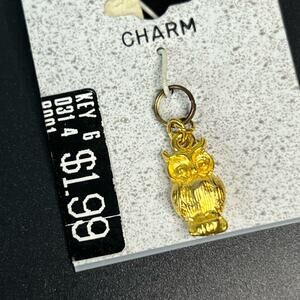 Vintage IMPULSE Gold Tone Owl Charm